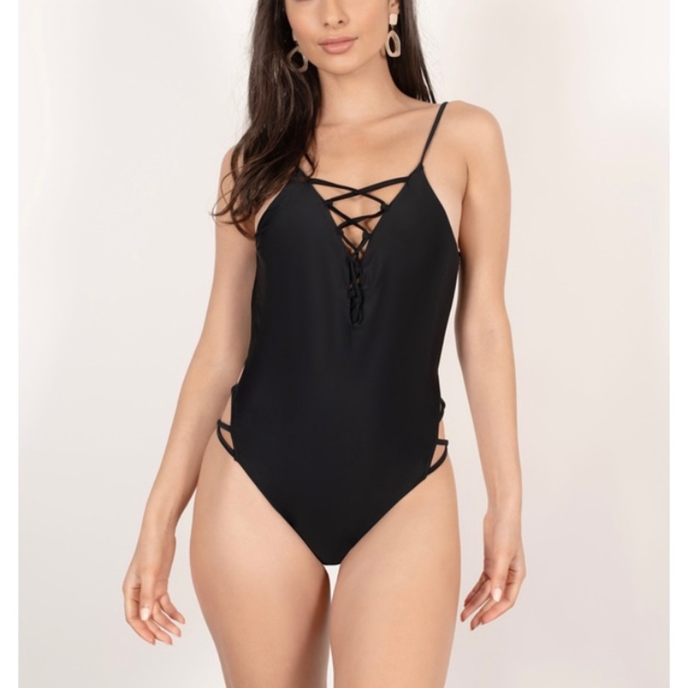 TOBI Too Good Lace Up Monokini- NEW WITH TAGS
